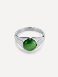 Vintage Green Ring Silber -Günstiges Kette Geschäft RE0187S.2 510x680 1