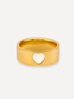 Vibrant Heart Ring Gold