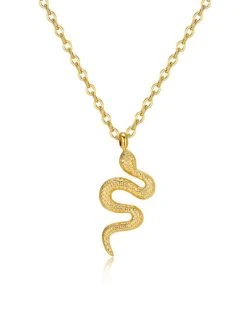 Snake Pendant Kette Gold