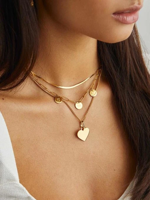 TRIO SHINE KETTE GOLD – Engravable 4 TRIO SHINE KETTE GOLD – Engravable – Bild 2